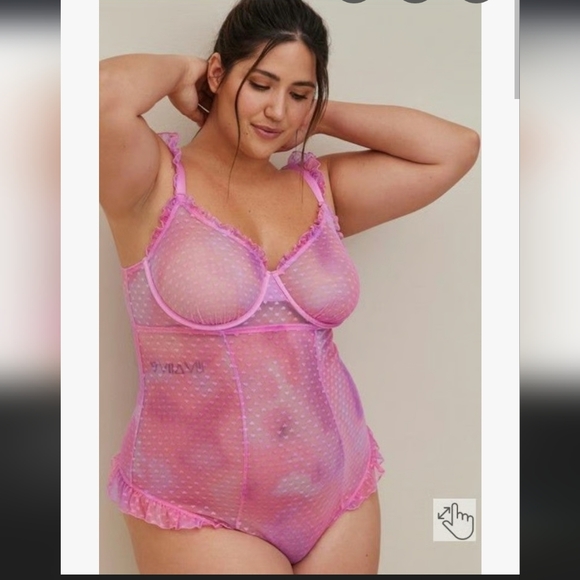 torrid Other - Torrid Sheer Heart Mesh Teddy